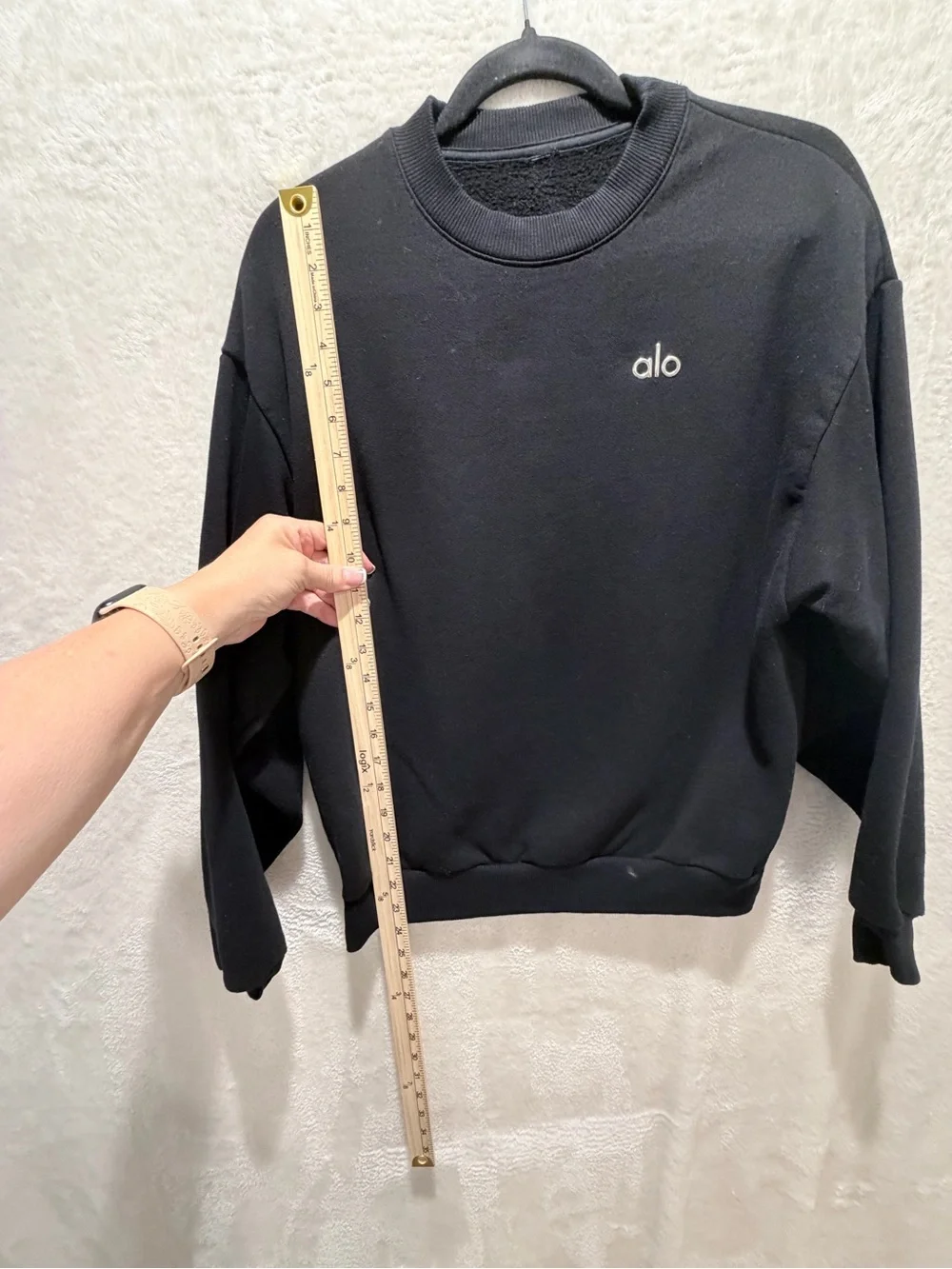 Alo Yoga Accolade Crewneck Sweatshirt Jogger Set Black XXS (CIGF003)